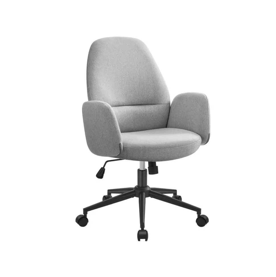 Fashion SONGMICS Chaise de bureau pivotante PU noir d'encre