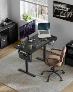 Clearance SONGMICS Chaise de bureau respirant Noir