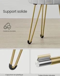 Shop SONGMICS Chaise de bureau respirante Blanc