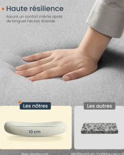 Discount SONGMICS Chaise de bureau tissu coton-lin rose bonbon