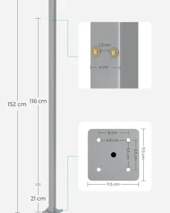 Store SONGMICS Chaise de plage bleu blanc
