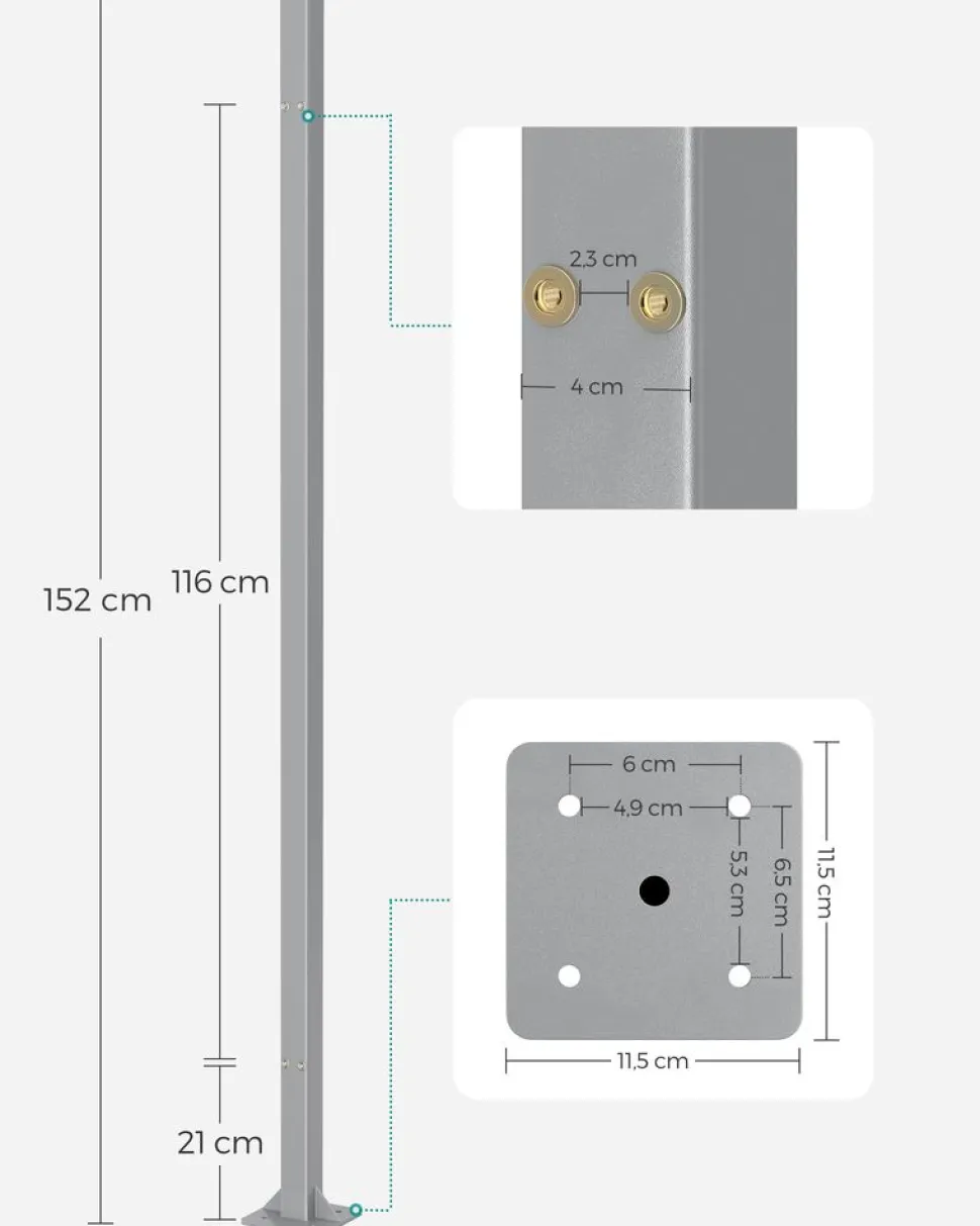 Store SONGMICS Chaise de plage bleu blanc