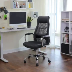 Fashion SONGMICS Chaise gamer noir bleu Blanc