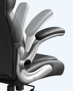 Shop SONGMICS Chaise gamer noir Gris