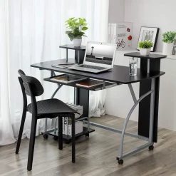 Store SONGMICS Chaise gaming sport bleu Noir