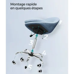 New SONGMICS Chaise gaming sport rouge Blanc