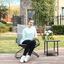 Best SONGMICS Chaise hamac bleu blanc