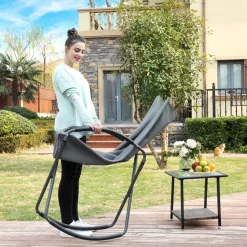 Best SONGMICS Chaise hamac bleu blanc