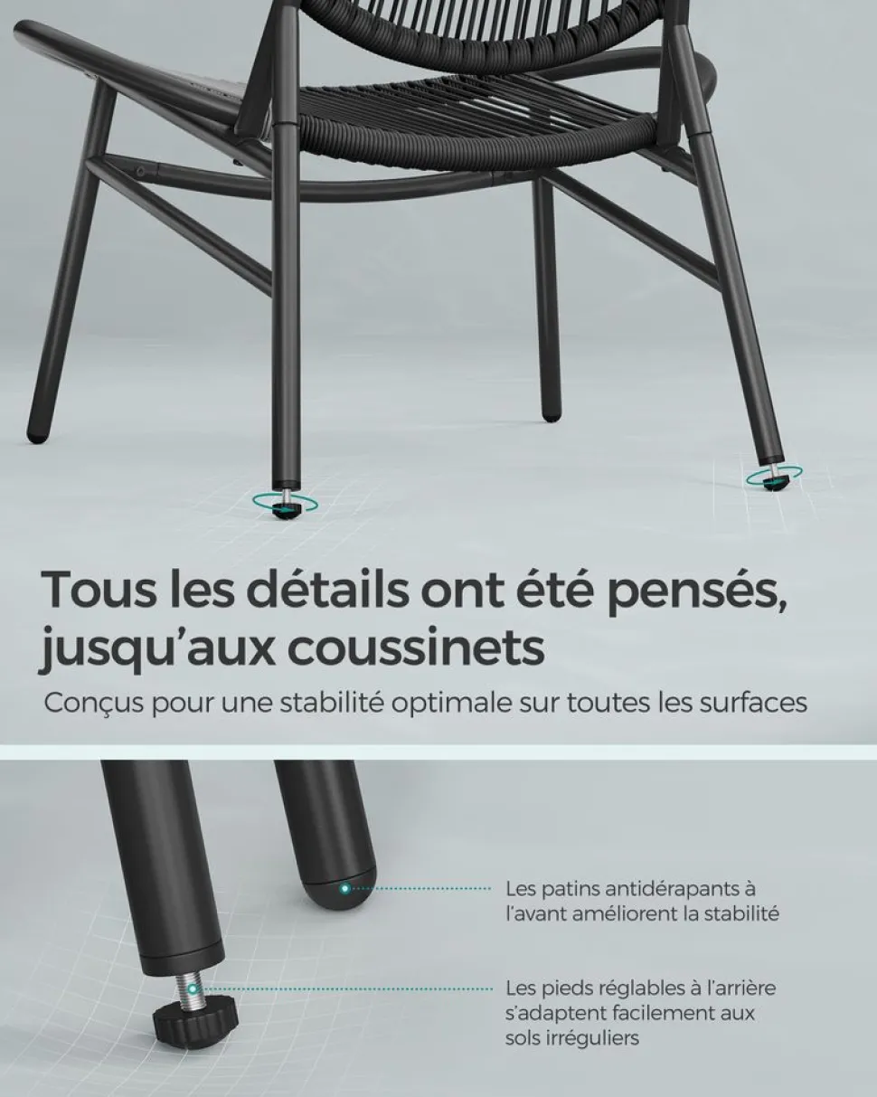 Best SONGMICS Chaise longue pliable grège