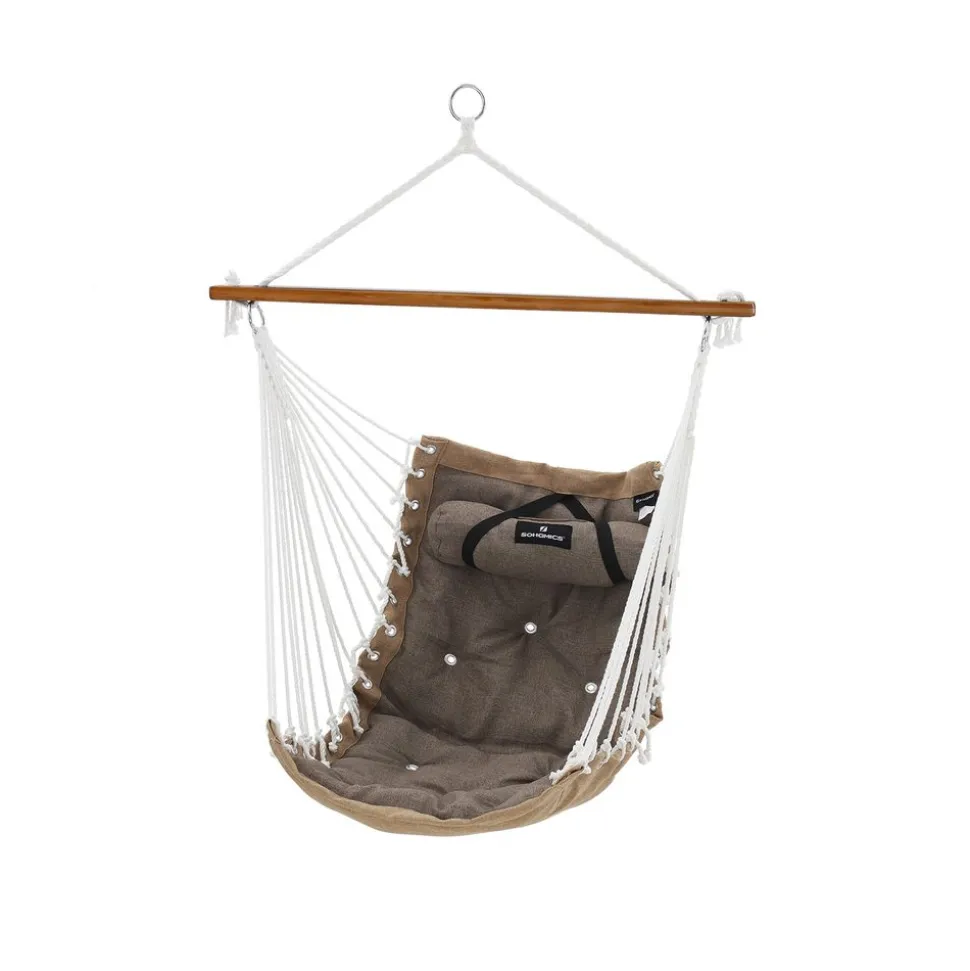 Discount SONGMICS Chaise pliante camping avec porte-gobelet vert noir