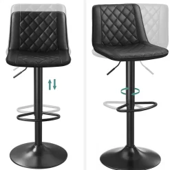 Shop SONGMICS Chaises Salle à manger gris