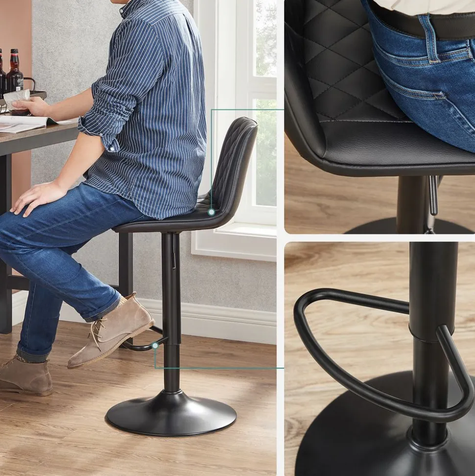 Shop SONGMICS Chaises Salle à manger gris