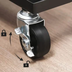 New SONGMICS Chariot à 3 niveaux Noir