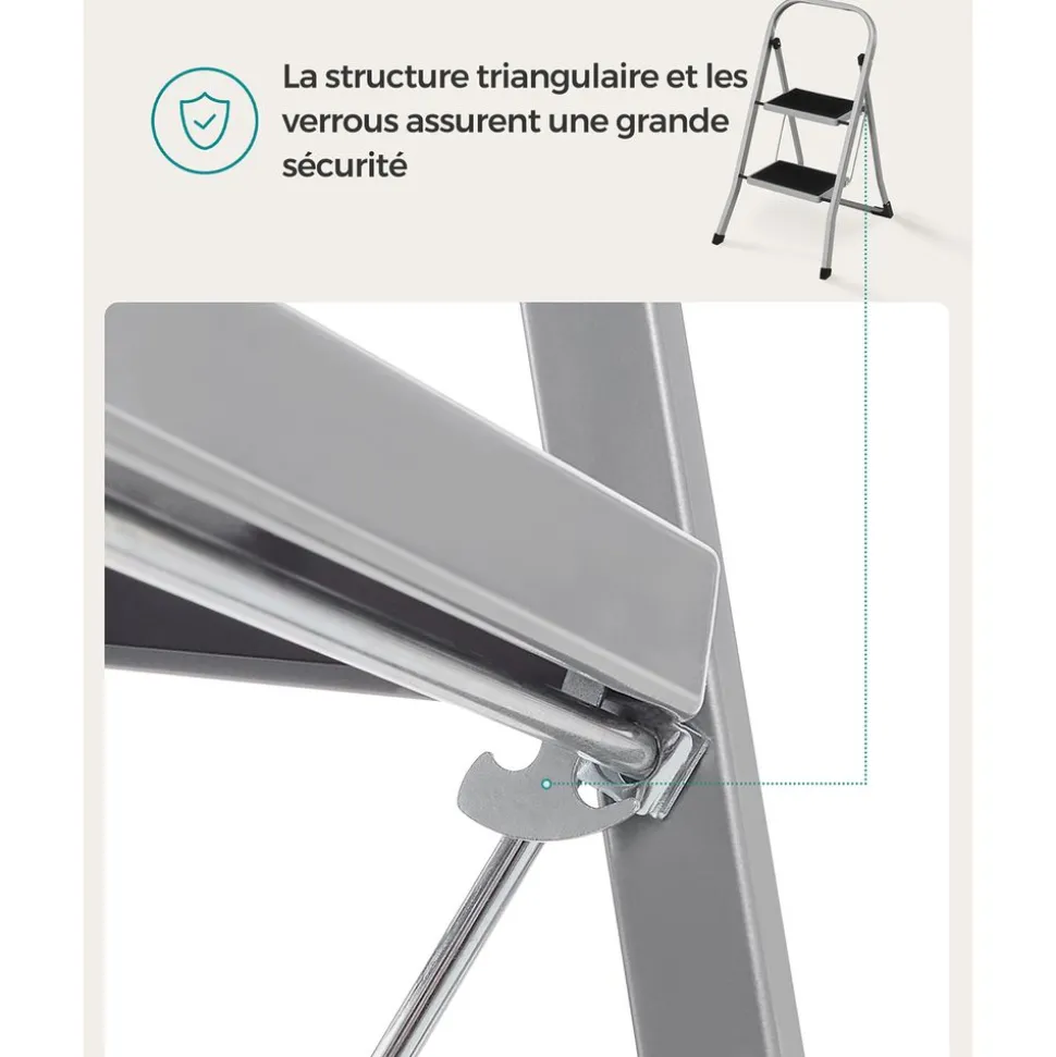 Outlet SONGMICS Chariot à 3 niveaux noir