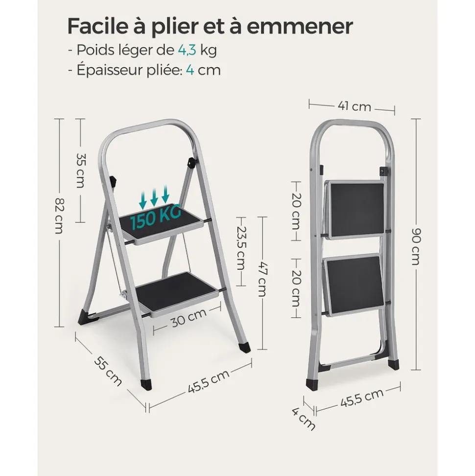 Outlet SONGMICS Chariot à 3 niveaux noir