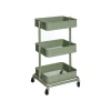 Discount SONGMICS Chariot à 3 Niveaux Vert Olive
