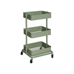 Discount SONGMICS Chariot à 3 Niveaux Vert Olive