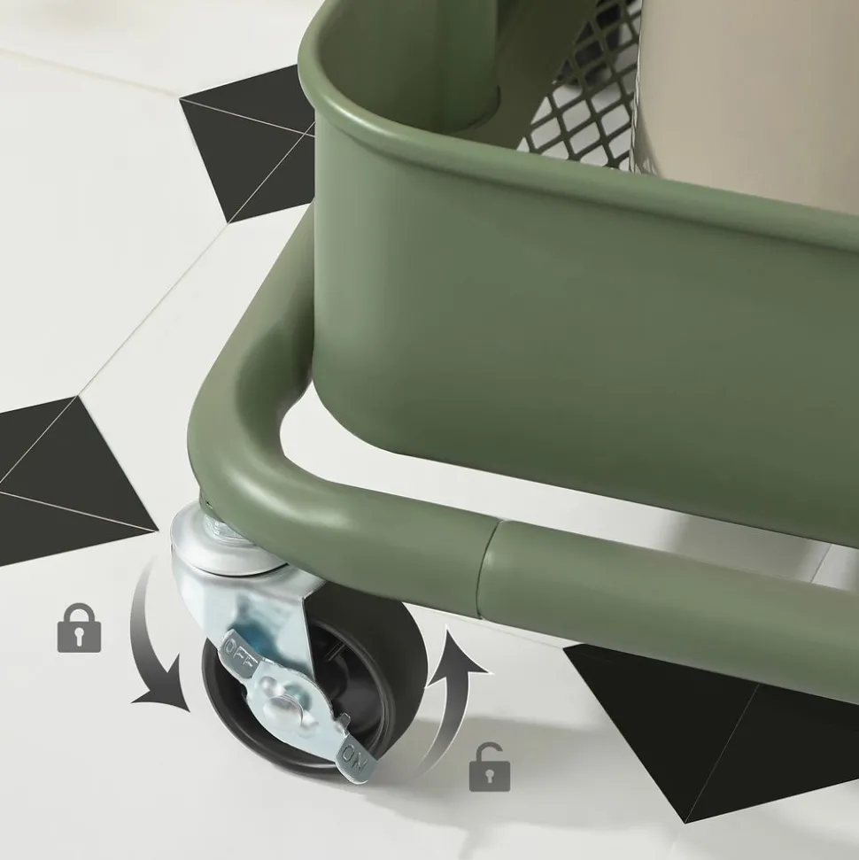 Discount SONGMICS Chariot à 3 Niveaux Vert Olive