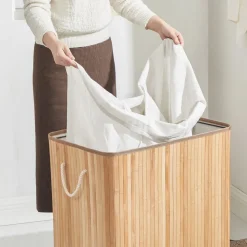 Best SONGMICS Chariot à linge 2 paniers noir