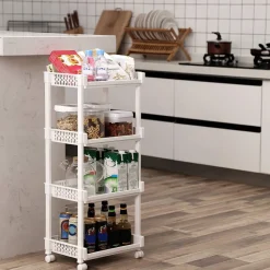 New SONGMICS Chariot ３ niveaux blanc