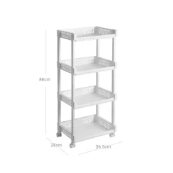 New SONGMICS Chariot ３ niveaux blanc