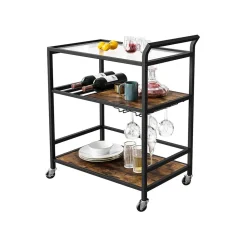 Flash Sale SONGMICS Chariot de bar avec étagère Noir