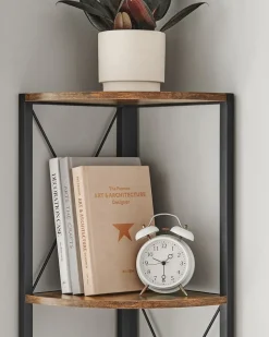 Hot SONGMICS Chariot de salle de bain à 3 niveaux sur roulettes 20 x 30 x 80 cm blanc et couleur boisée