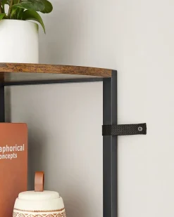 Hot SONGMICS Chariot de salle de bain à 3 niveaux sur roulettes 20 x 30 x 80 cm blanc et couleur boisée