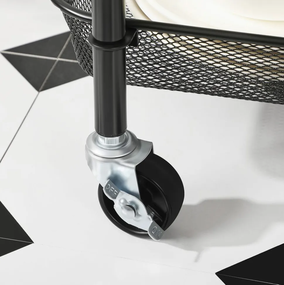 Clearance SONGMICS Chariot mobile à 5 niveaux Noir