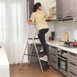 Cheap SONGMICS Échelle 6 marches en alu Blanc