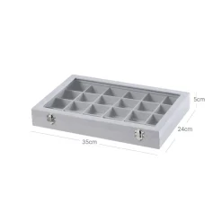 Cheap SONGMICS Coffre à bijoux gris