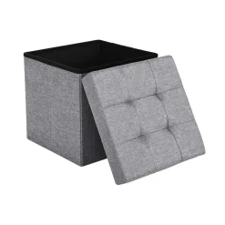 Best SONGMICS Coffre de rangement 40L gris clair