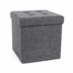 Best SONGMICS Coffre de rangement 40L gris clair