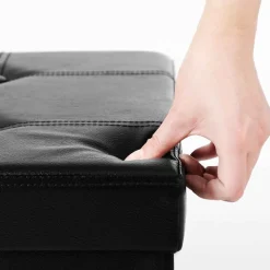 Fashion SONGMICS Coffre de rangement 80L Noir