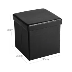 Best SONGMICS Coffre de rangement lisse 40L Noir