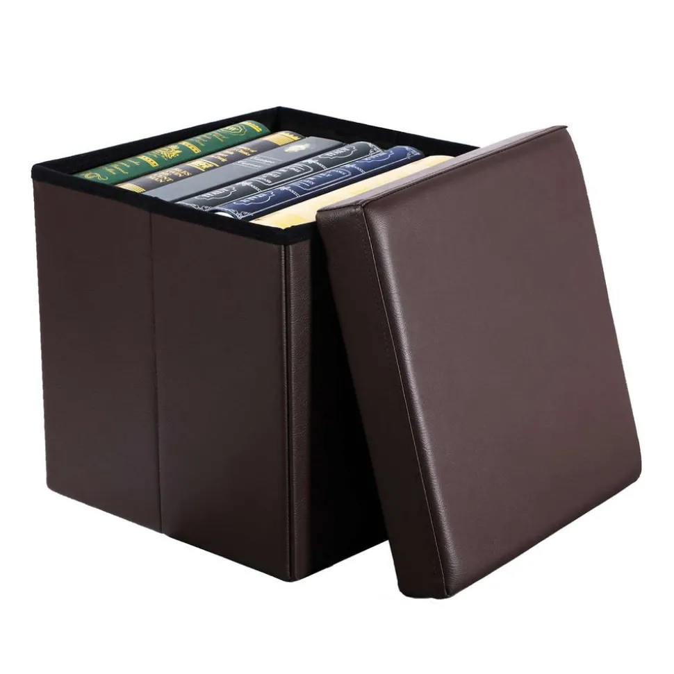 Cheap SONGMICS Coffre de rangement lisse 40L brun Marron