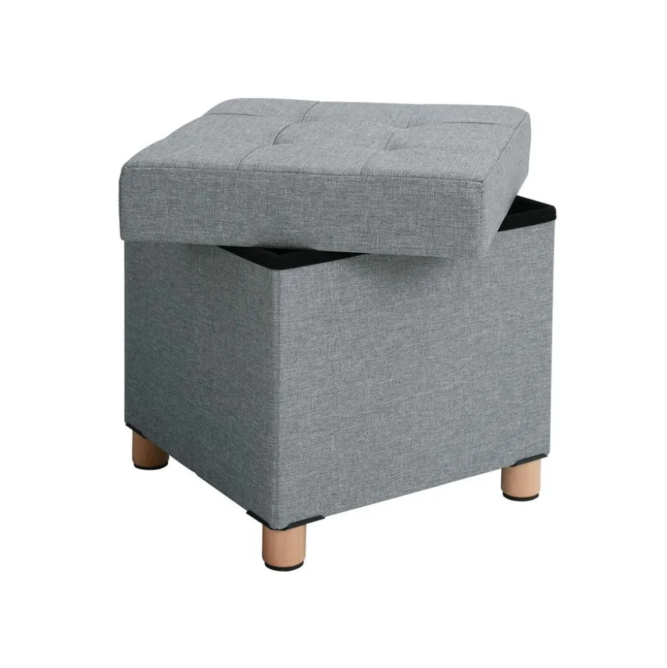 New SONGMICS Coffre rangement 40L gris foncé