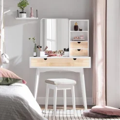Flash Sale SONGMICS Coiffeuse avec grand miroir