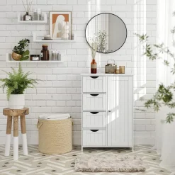 Online SONGMICS Coiffeuse avec Miroir Pliable Blanc