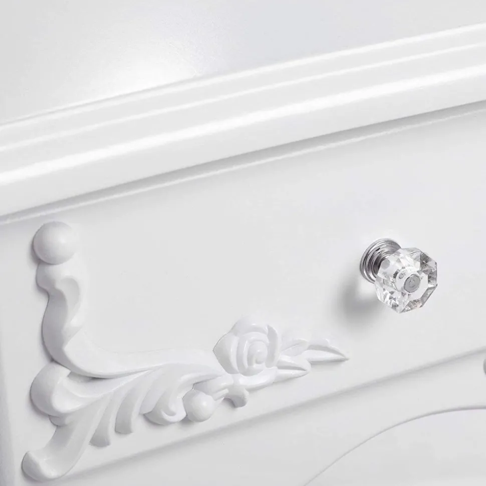 Fashion SONGMICS Coiffeuse burlesque Blanc