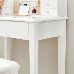 Clearance SONGMICS Coiffeuse LED Blanc