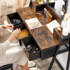 New SONGMICS Coiffeuse miroir LED Noir