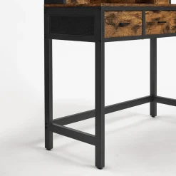 Outlet SONGMICS Coiffeuse miroir oval rustique