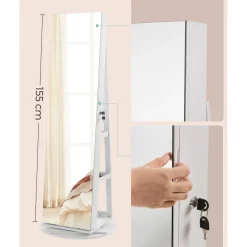 New SONGMICS Coiffeuse miroir rectangulaire Blanc