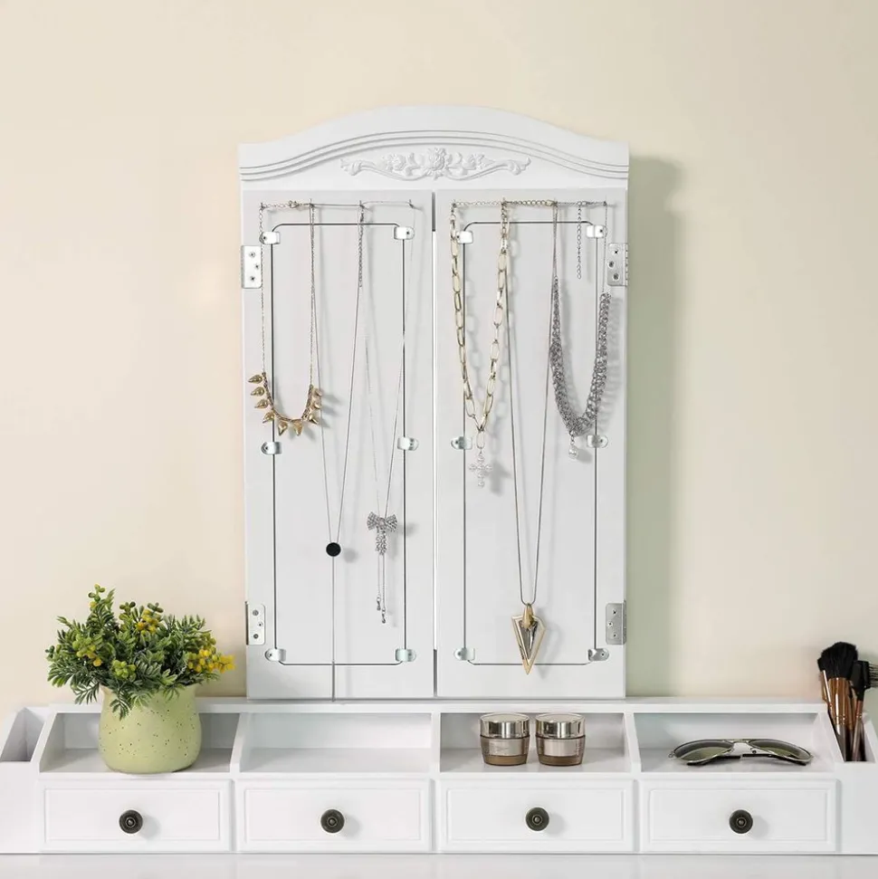 Clearance SONGMICS Coiffeuse triple miroir noir