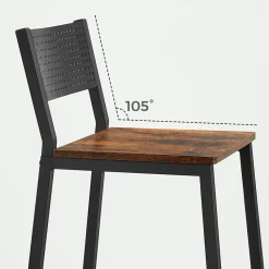 Sale SONGMICS Collection EKHO - 2 Chaises de salle à manger noir d'encre