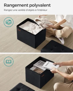 Shop SONGMICS Collection EKHO - Banc d'entrée en PU marron caramel