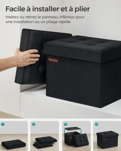 Shop SONGMICS Collection EKHO - Banc d'entrée en PU marron caramel