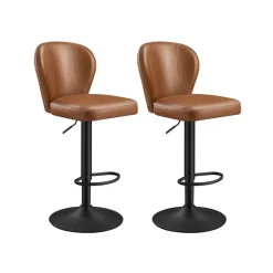 Hot SONGMICS Collection EKHO - tabouret de bar pivotant à 360° avec rangement marron caramel