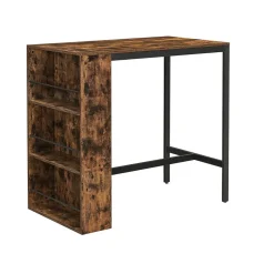 Fashion SONGMICS Comptoir bar industriel Marron Rustique + Noir